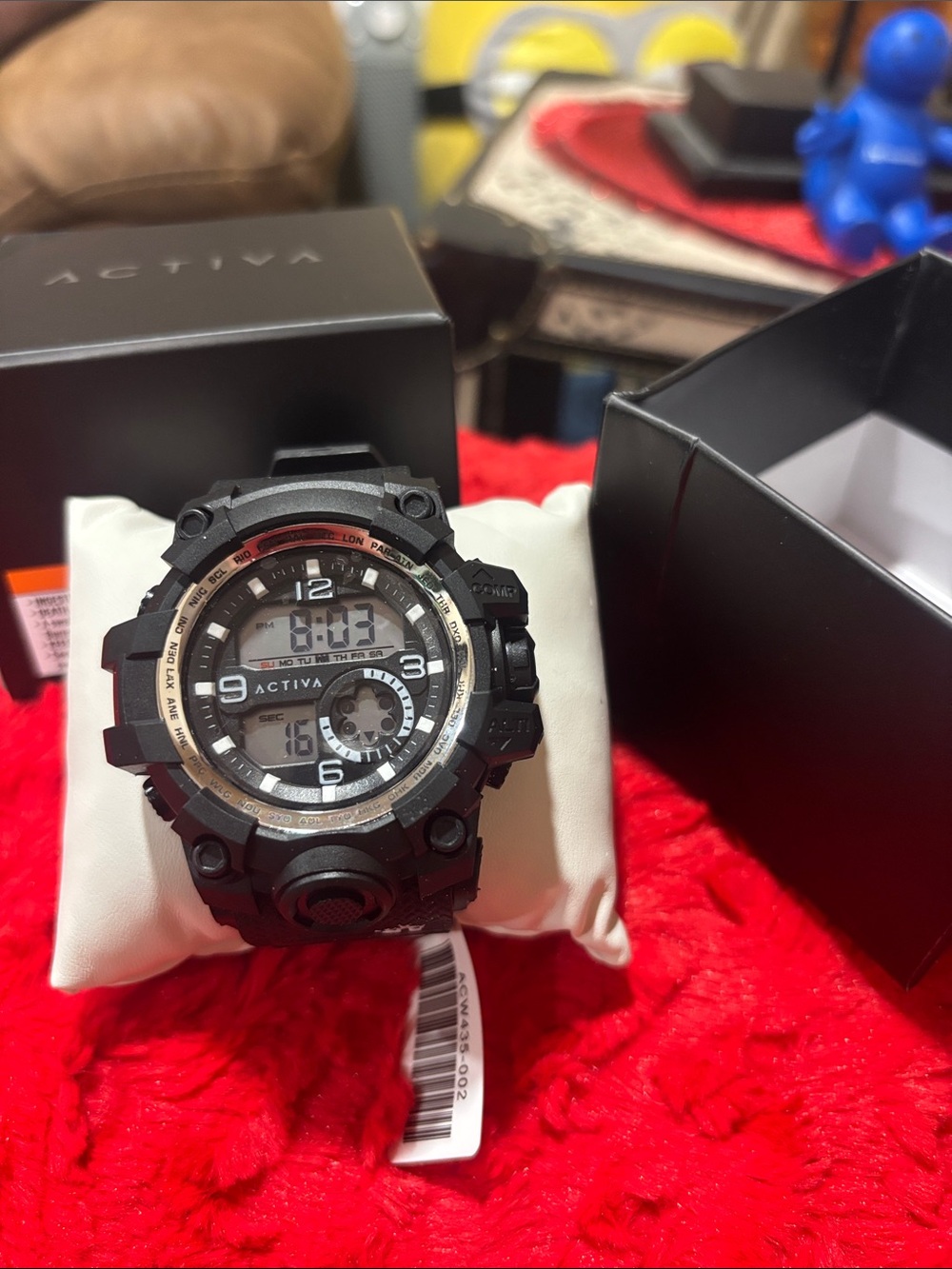 Invicta Black and Silver Digital-Analog Sport Watch